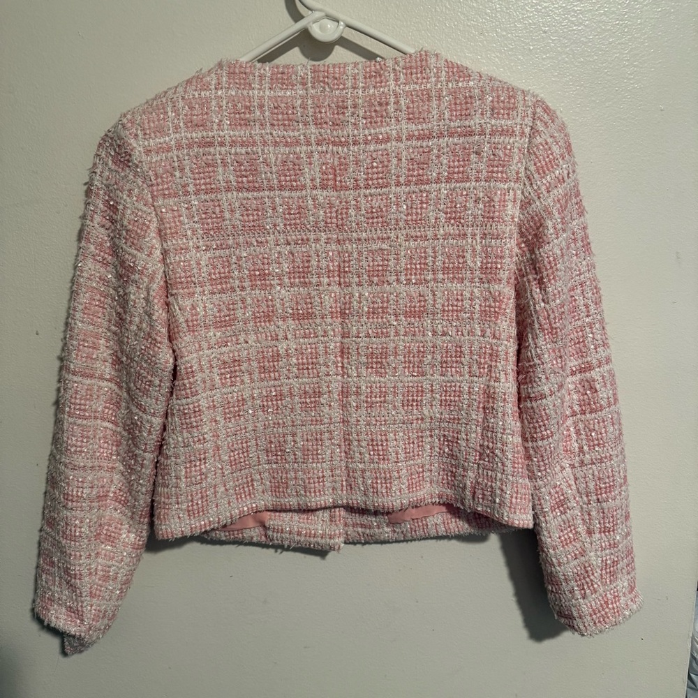 Express Plaid Boucle Tweed Jacket - Picture 3 of 5